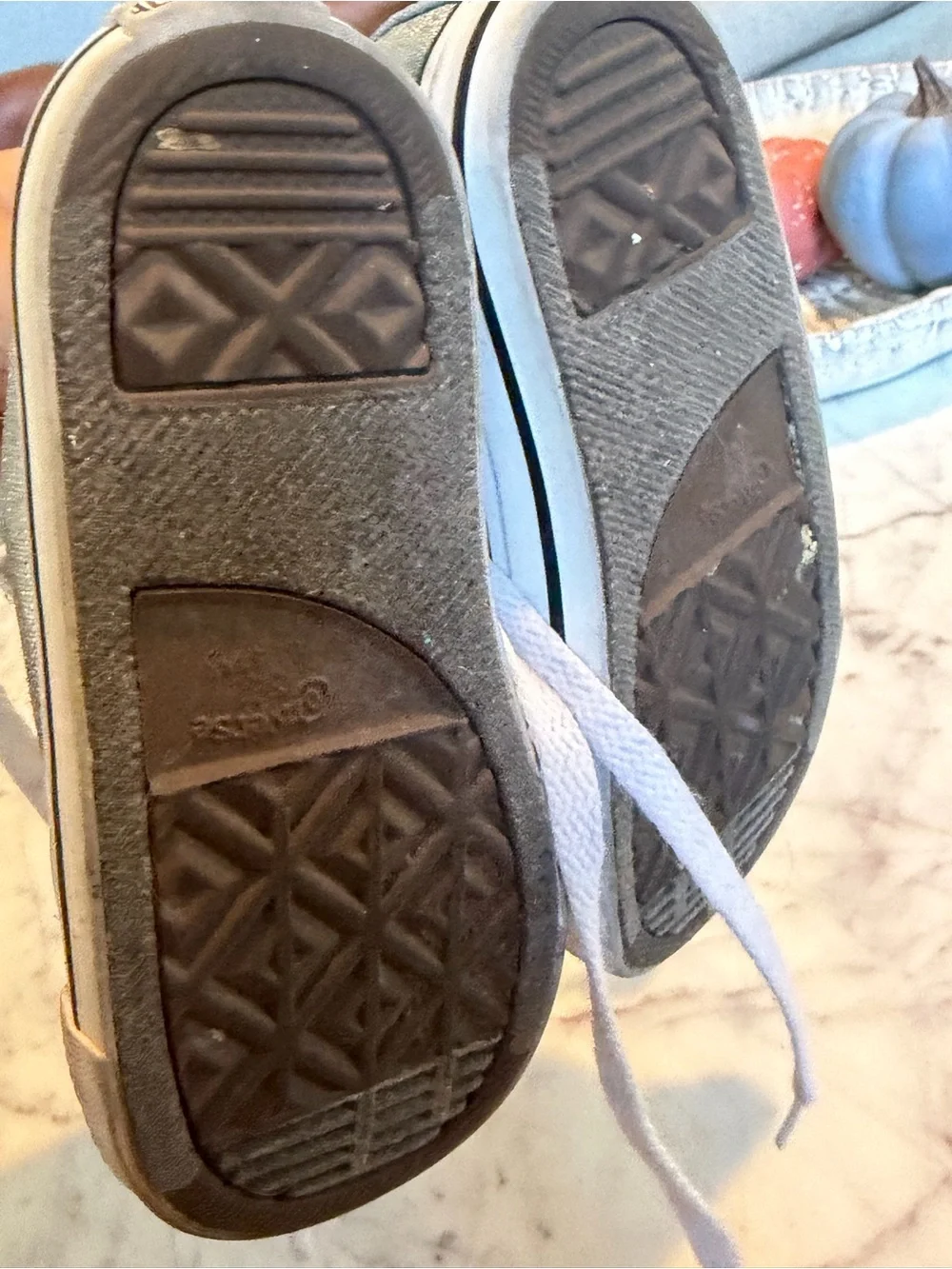 Converse All Star Kids Metallic Light Blue Low Top Sneakers 9T